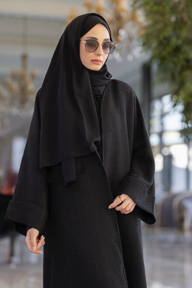 Siyah Chanel Abaya